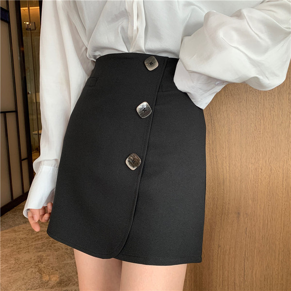 Fusta de dama moderna cu transfer in doua culori