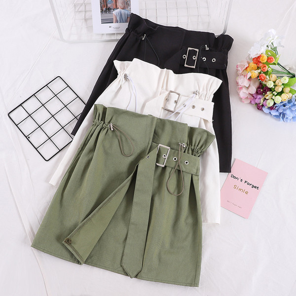 Fusta de dama moderna cu transfer si cravate in mai multe culori