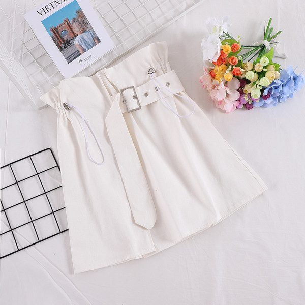 Fusta de dama moderna cu transfer si cravate in mai multe culori