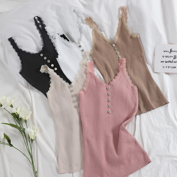 Maieu modern de dama cu nasturi si dantela in mai multe culori