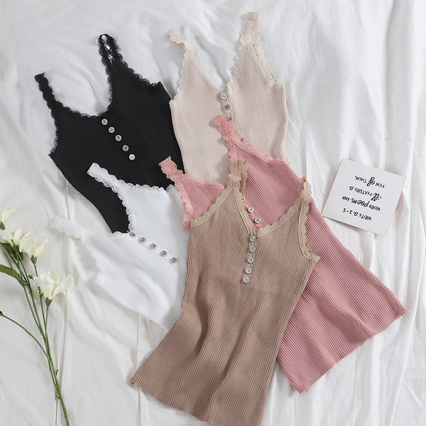 Maieu modern de dama cu nasturi si dantela in mai multe culori