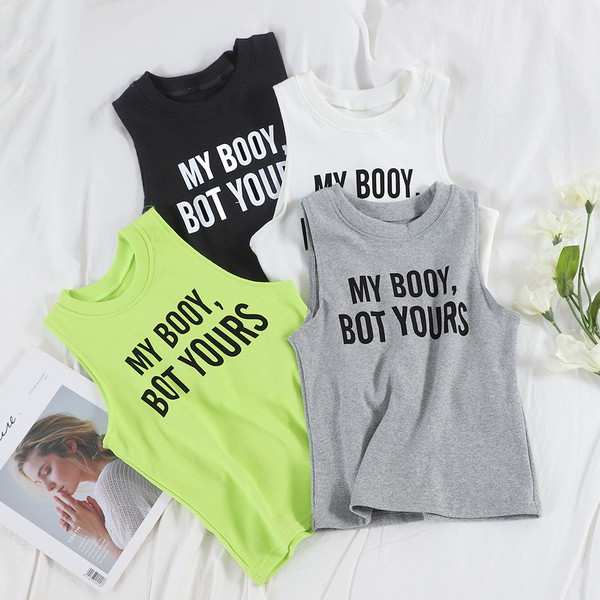 Top de damă de zi cu zi cu inscripție și decolteu O în mai multe culori