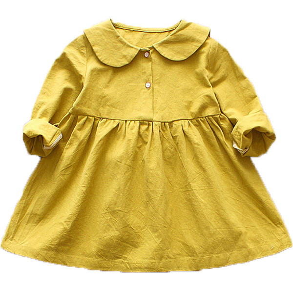 Rochie moderna pentru copii cu maneci lungi in trei culori