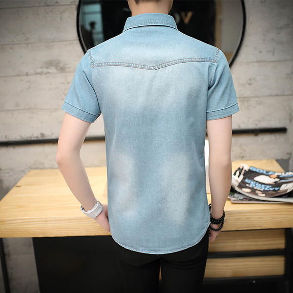 Modern férfi farmer ing