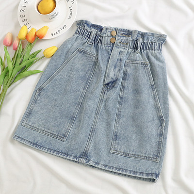 Fusta dama sport din denim in doua culori