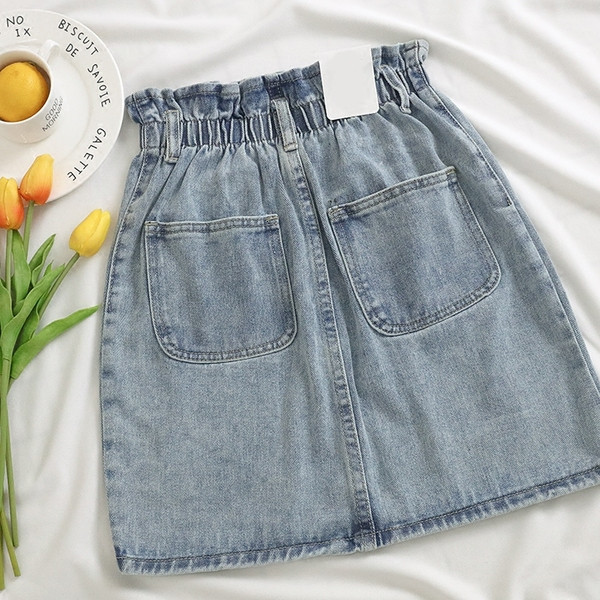 Fusta dama sport din denim in doua culori