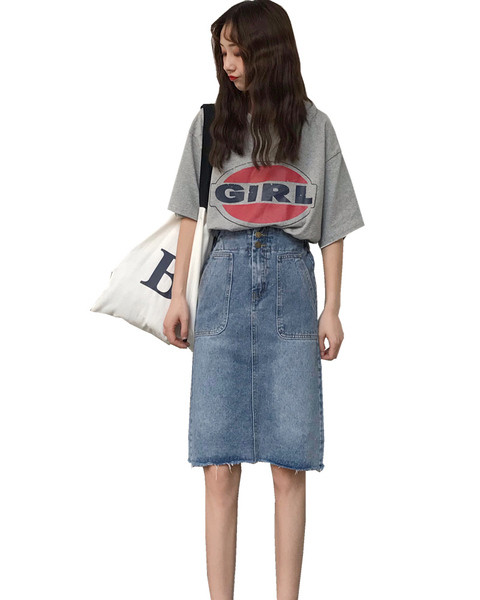 Fusta din blugi sport cu nasturi de culoare albastra