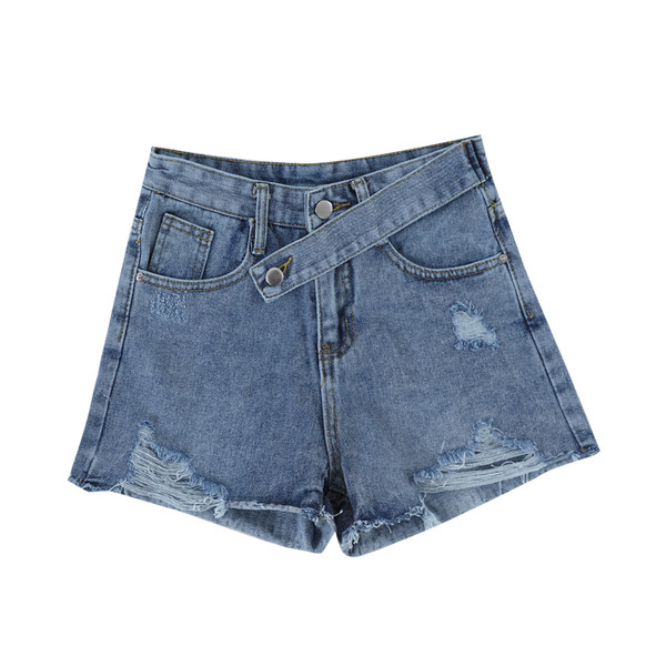 Női magas derekú farmer rövidnadrág