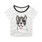 Gyermek póló lányoknak két színben, rátéttel