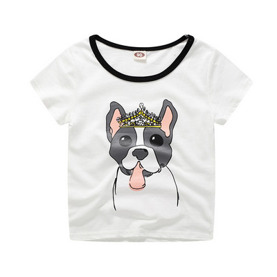 Gyermek póló lányoknak két színben, rátéttel