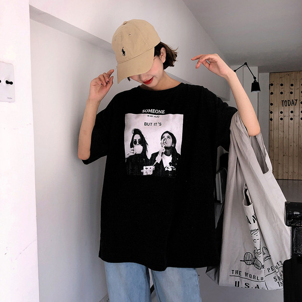 Tricou de dama modern cu imprimeu in trei culori