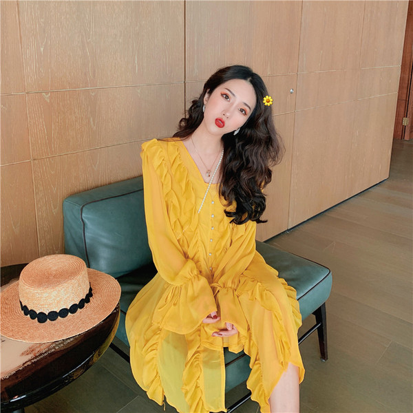 Rochie de dama moderna model lat cu nasturi