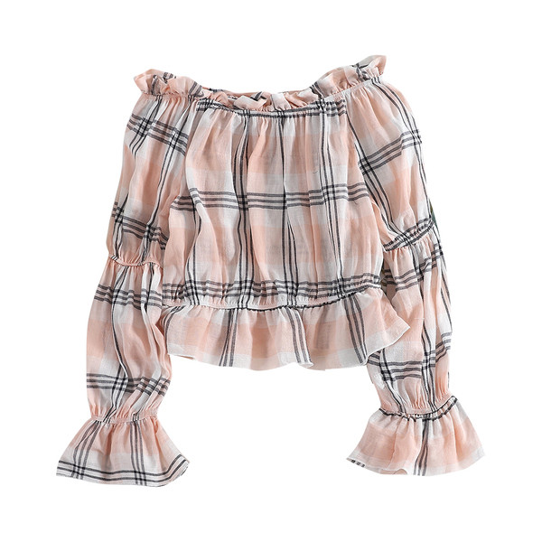 Modern női blúz hosszú ujjal és csónakos nyakkivágással, három színben