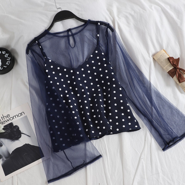 Modern női pecsétblúz + felső három színben