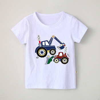 Детска тениска за момчета в няколко цвята с апликация