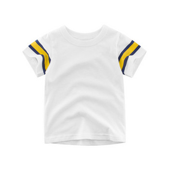 Детска ежедневна тениска за момчета в бял цвят
