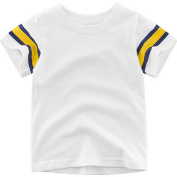 Детска ежедневна тениска за момчета в бял цвят