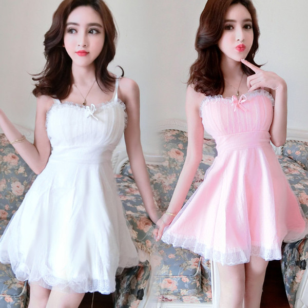 Rochie actuală de damă în alb și roz