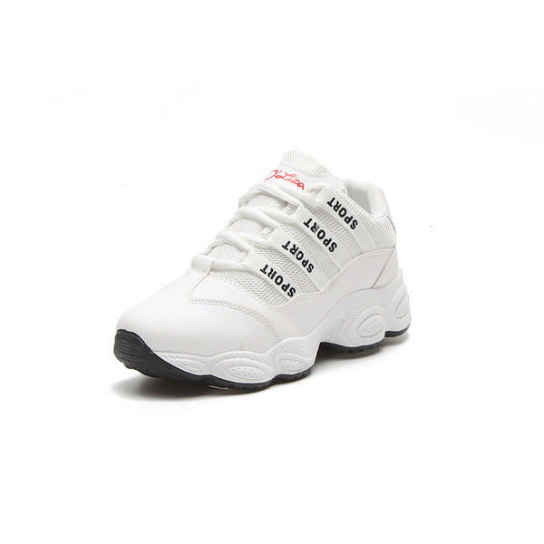 Modern női tornacipő fehér, fekete és rózsaszín színben