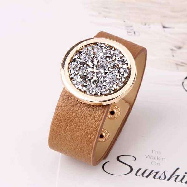 Női modern karkötő három színben kövekkel