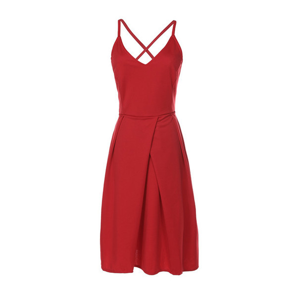 Model elegant de rochie de dama cu bretele subtiri in mai multe culori