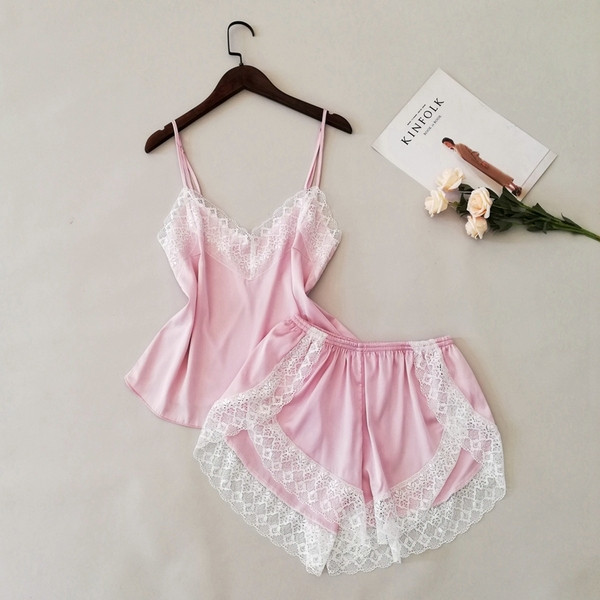 Modern női pizsama két részből, több színben