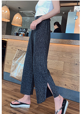 Naprakész, fényes hatású, magas derékú női nadrág