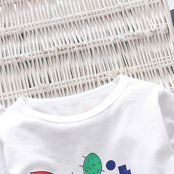 Bluză pentru copii modernă pentru fete cu aplicație în alb