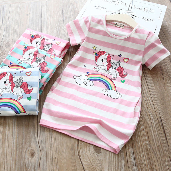 Rochie moderna pentru copii cu aplicatie si buzunar in doua culori