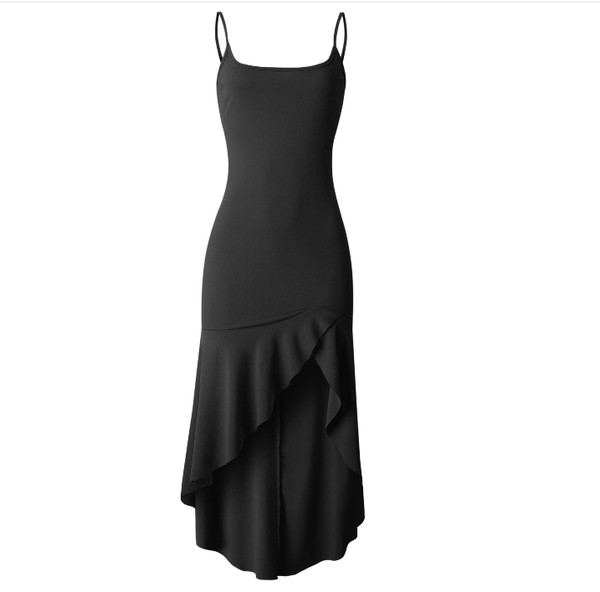 Стилна дамска рокля асиметричен модел в четири цвята