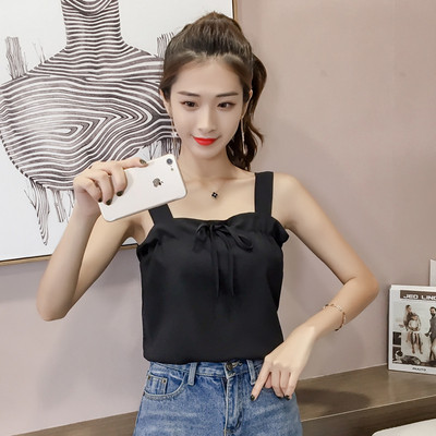 Modern női felső szalaggal, többféle színben