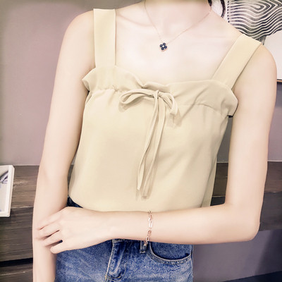 Modern női felső szalaggal, többféle színben