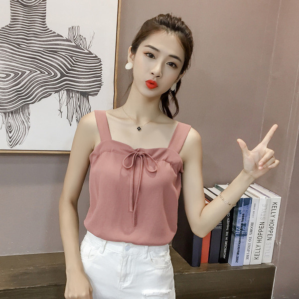 Modern női felső szalaggal, többféle színben