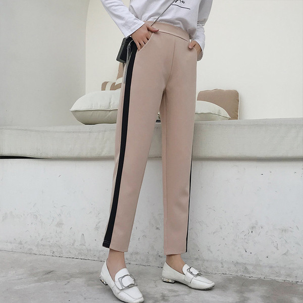 Női modern nadrág magas derékkal, három színben