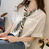 Cămașă elegantă de damă cu decolteu în V în două culori