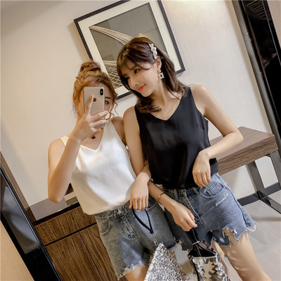 Modern női felső több színben V-nyakkal