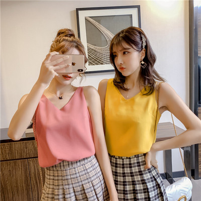 Modern női felső több színben V-nyakkal