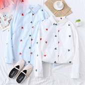 Alkalmi női ing két színben hímzéssel