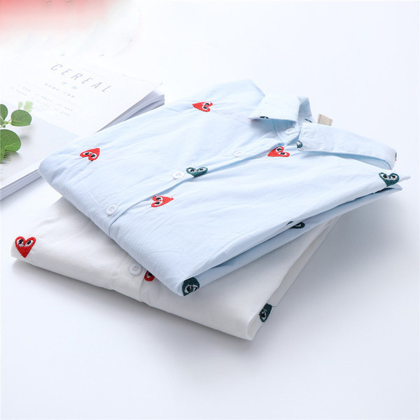 Alkalmi női ing két színben hímzéssel