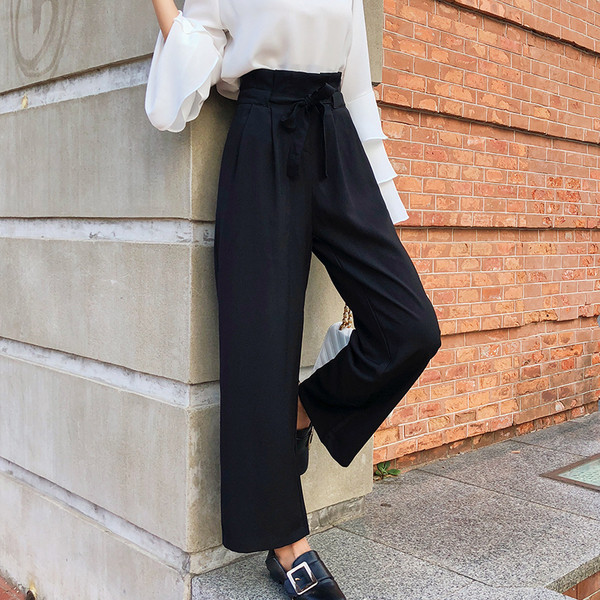 Modern, magas derékú női nadrág két színben