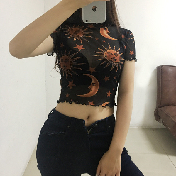 Modern női rövid blúz fehér és fekete színben