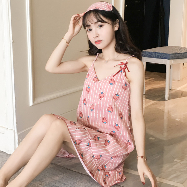 Cămașă de noapte damă din bumbac cu model în mai multe culori