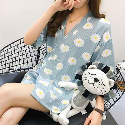 Nyári női pizsama két részes mintával több színben