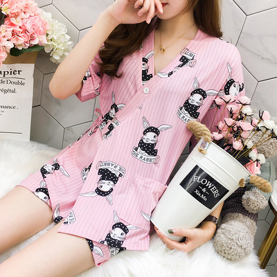 Nyári női pizsama két részes mintával több színben