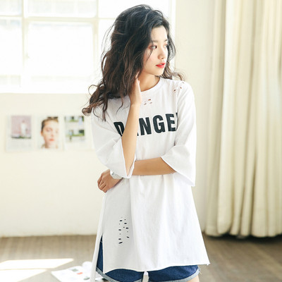 Női sportpóló 3/4-es ujjal