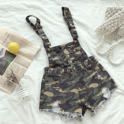 Women`s overalls with camouflage motifs
