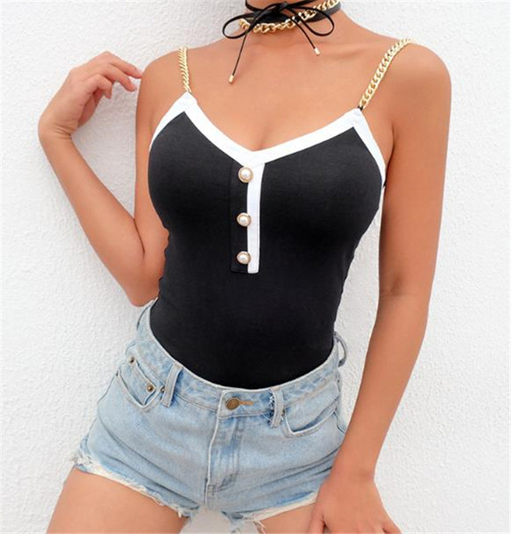 Corp de damă actual cu bretele subțiri de culoare neagră