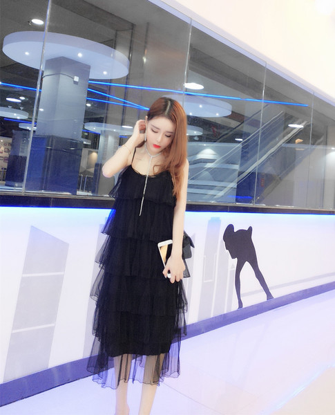 Rochie eleganta de dama cu tul si bretele subtiri in trei culori