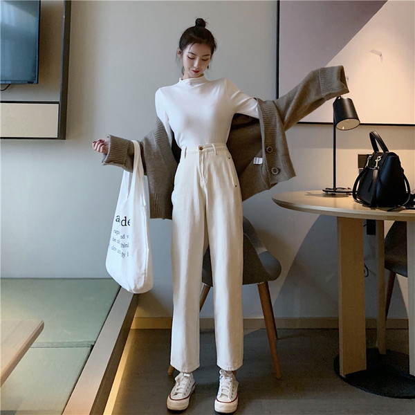 Női farmer új modell magas derékkal