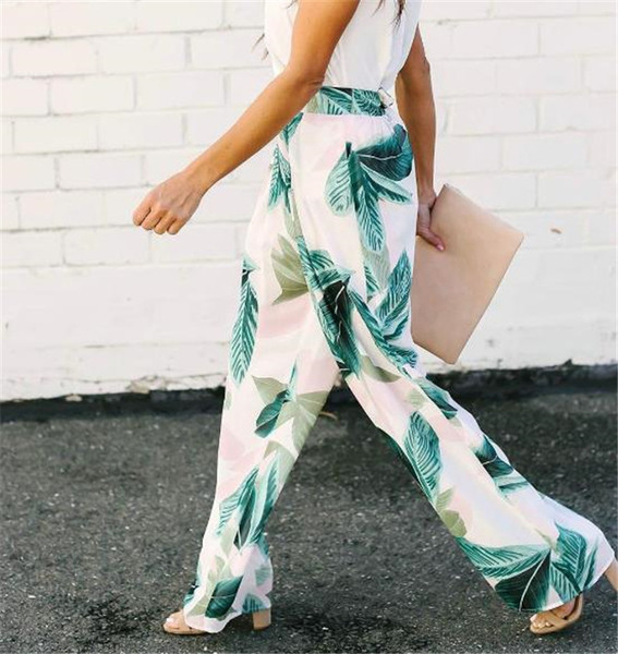 Pantaloni largi de dama eleganti cu talie inalta